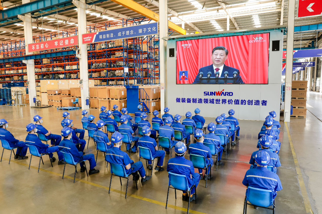 振奮人心！山河智能黨員干部集中收看黨的二十大開幕會盛況