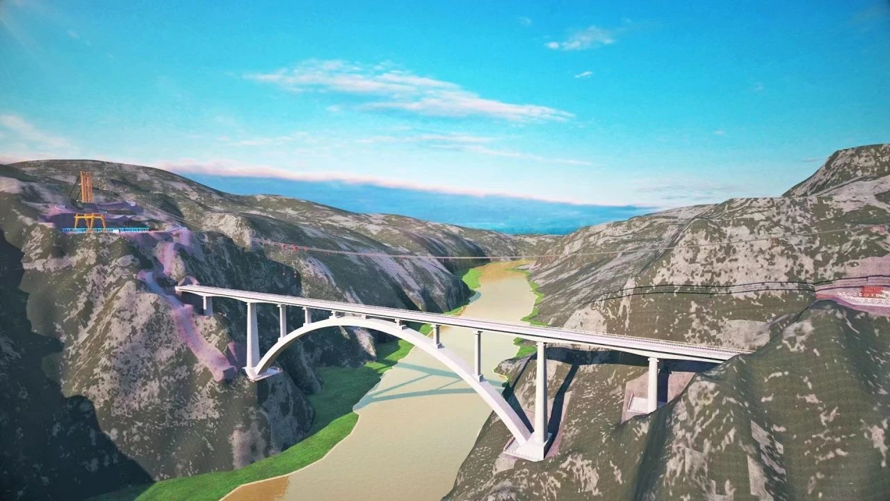 一橋通南北，群嶺變坦途！山河江麓塔機助建洮河大橋