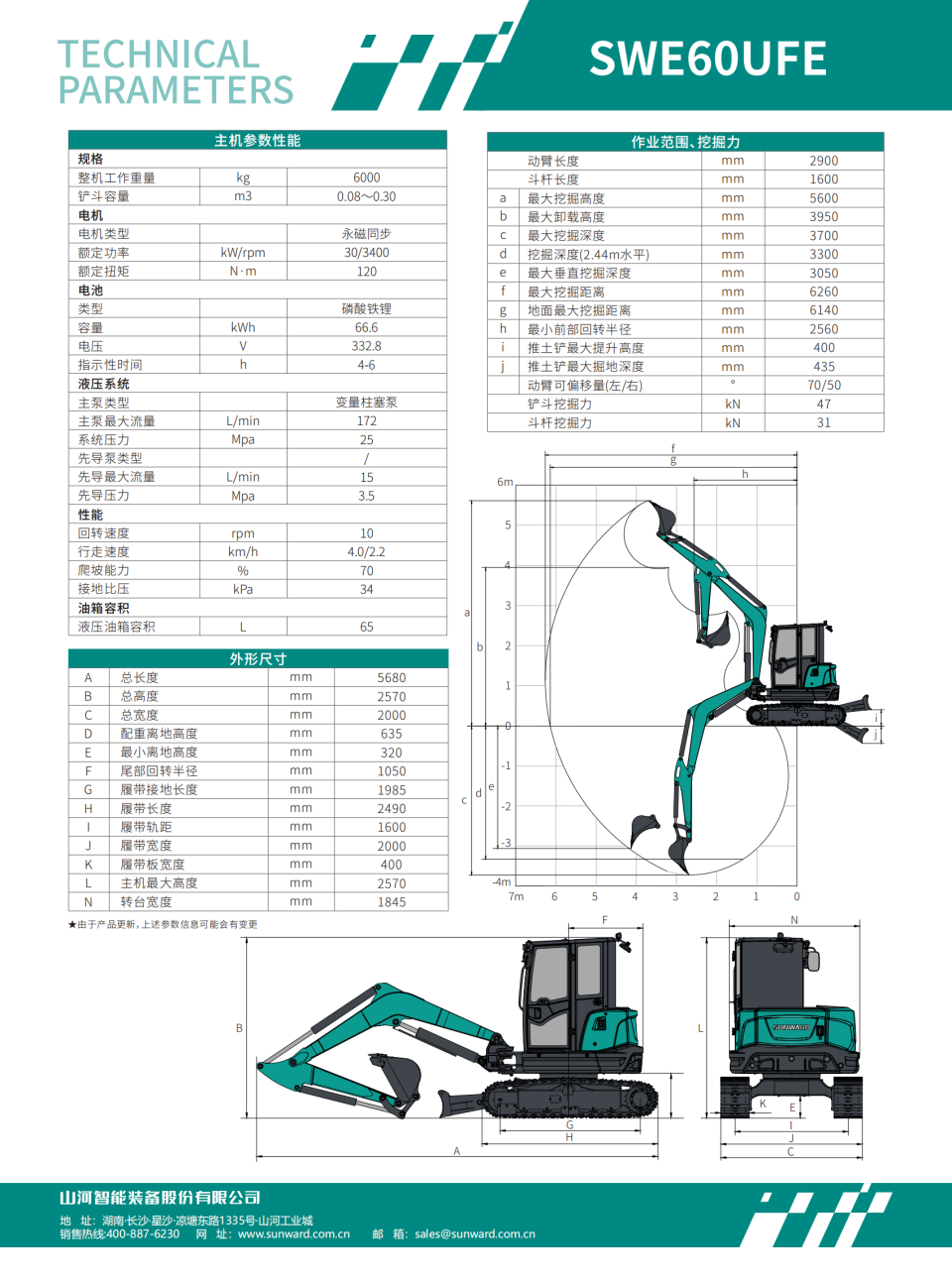 SWE60UFE 電動挖掘機