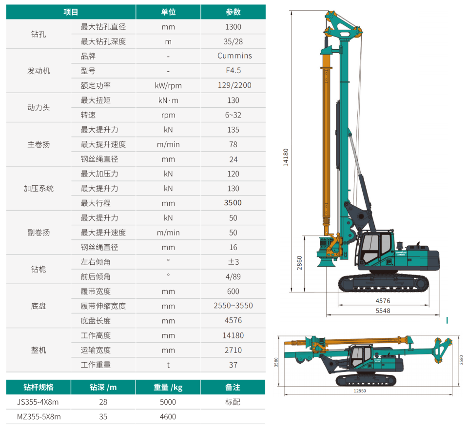 SWDM130F 小型多功能旋挖鉆機